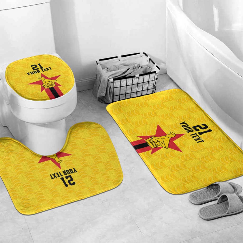 Zimbabwe Football Custom Bathroom Set The Warriors with Zimbabwe Bird - Wonder Print Shop