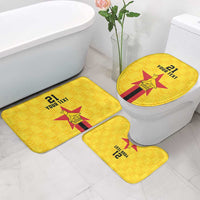 Zimbabwe Football Custom Bathroom Set The Warriors with Zimbabwe Bird - Wonder Print Shop