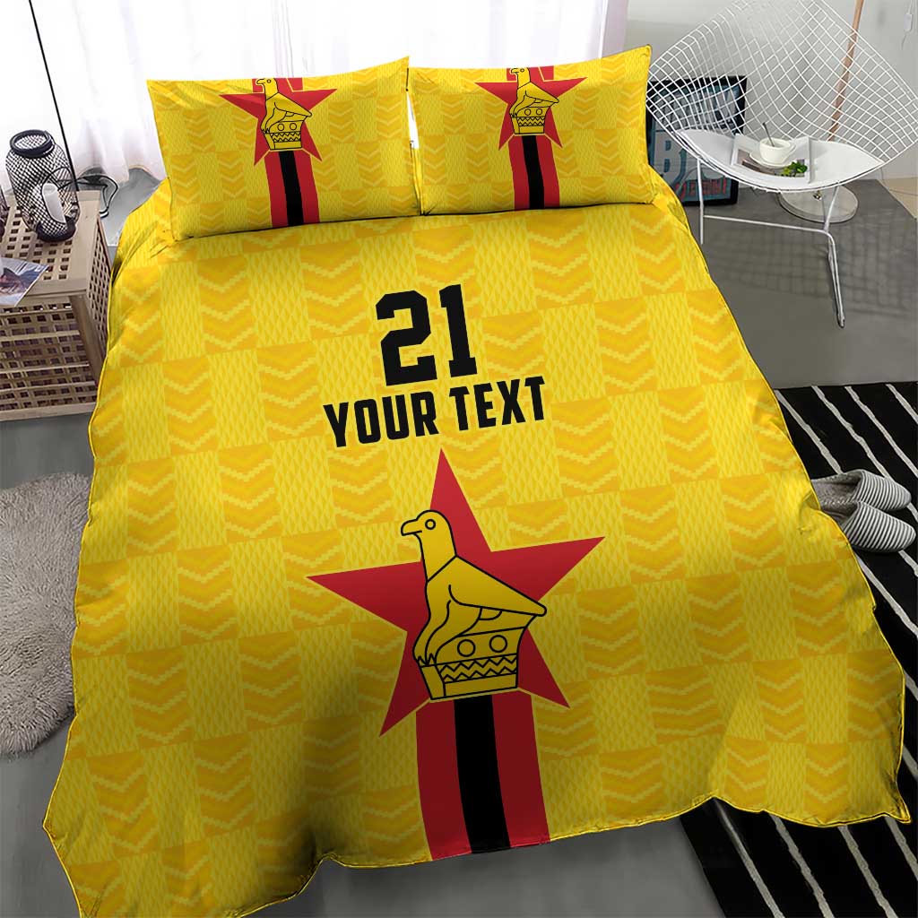 Zimbabwe Football Custom Bedding Set The Warriors with Zimbabwe Bird - Wonder Print Shop