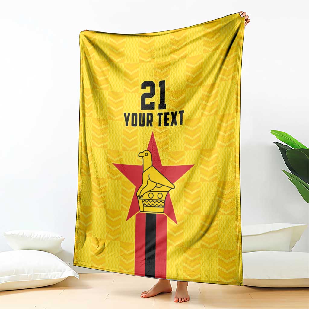 Zimbabwe Football Custom Blanket The Warriors with Zimbabwe Bird - Wonder Print Shop