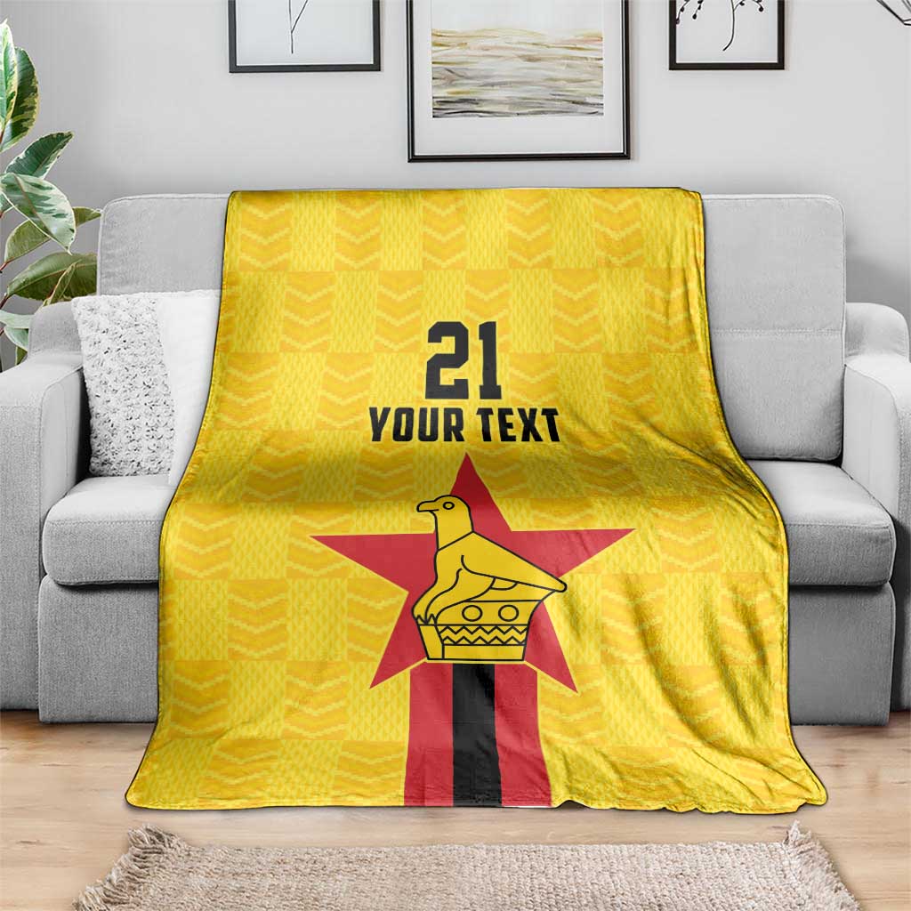 Zimbabwe Football Custom Blanket The Warriors with Zimbabwe Bird - Wonder Print Shop