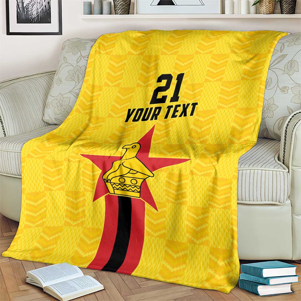 Zimbabwe Football Custom Blanket The Warriors with Zimbabwe Bird - Wonder Print Shop