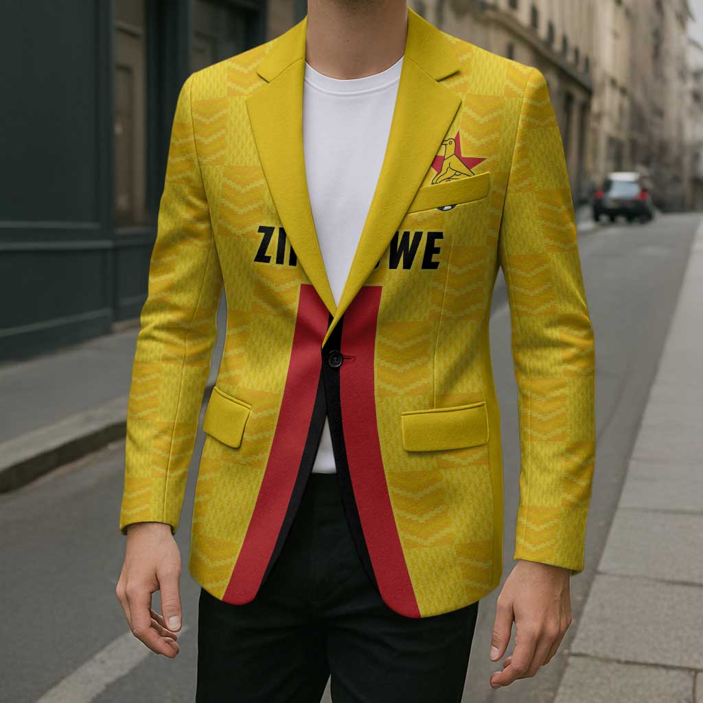 Zimbabwe Football Custom Blazer The Warriors with Zimbabwe Bird - Wonder Print Shop