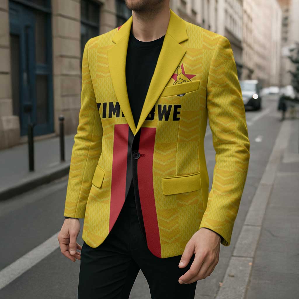 Zimbabwe Football Custom Blazer The Warriors with Zimbabwe Bird - Wonder Print Shop