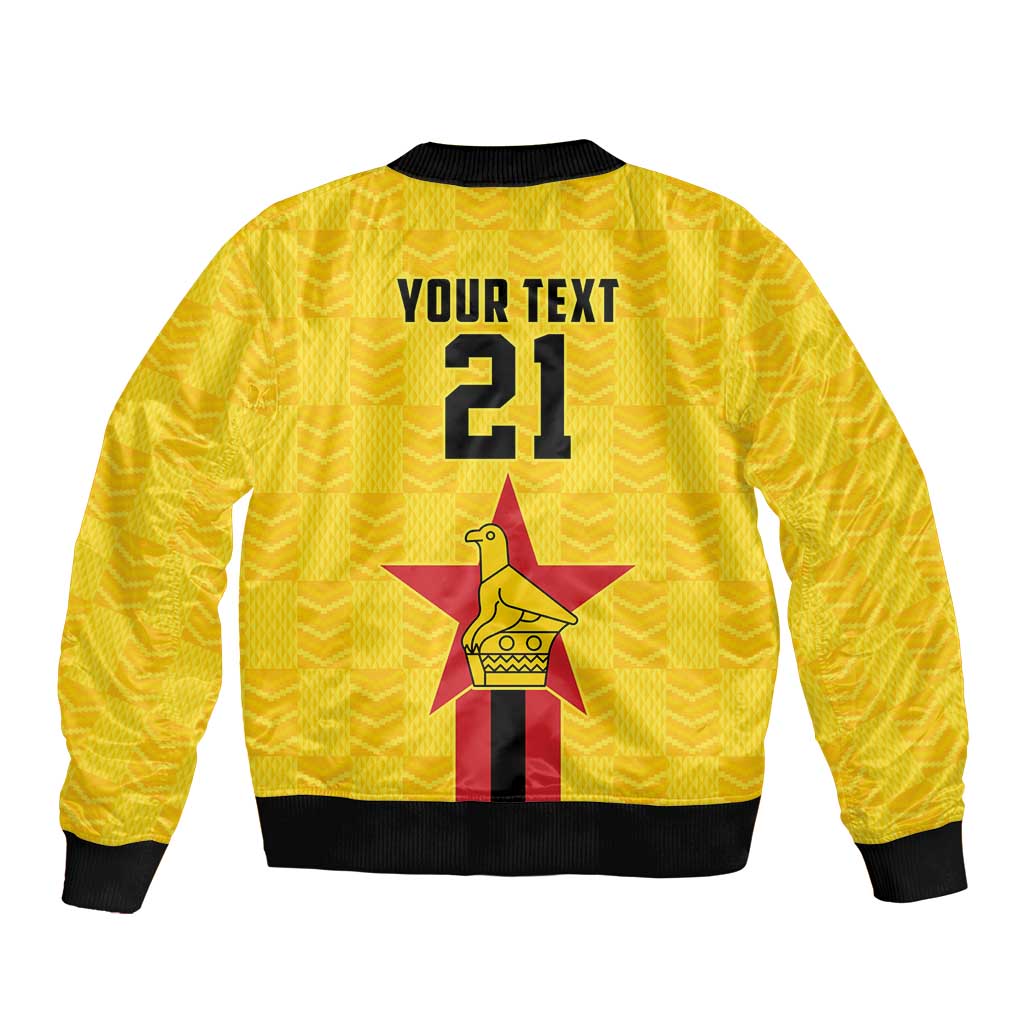 Zimbabwe Football Custom Bomber Jacket The Warriors with Zimbabwe Bird - Wonder Print Shop