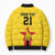 Zimbabwe Football Custom Bomber Puffer Jacket The Warriors with Zimbabwe Bird - Wonder Print Shop