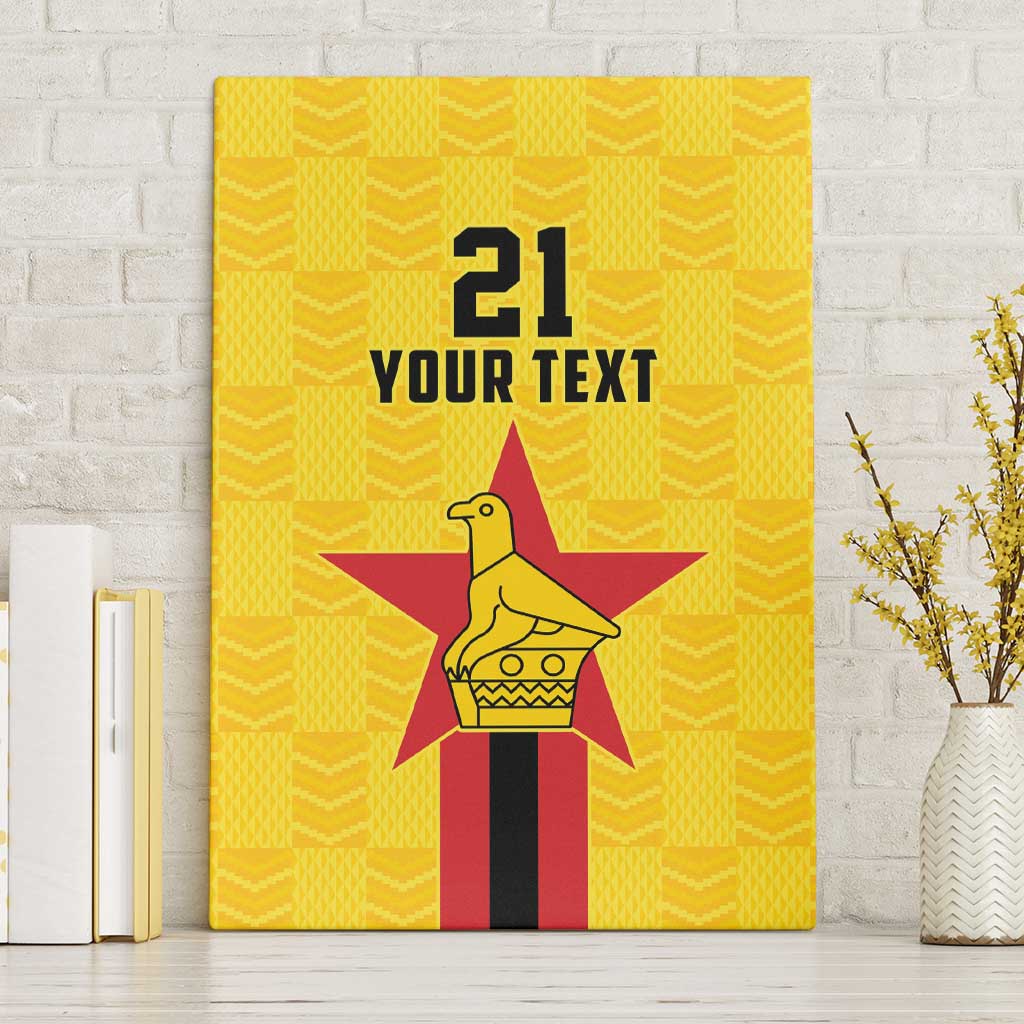 Zimbabwe Football Custom Canvas Wall Art The Warriors with Zimbabwe Bird - Wonder Print Shop