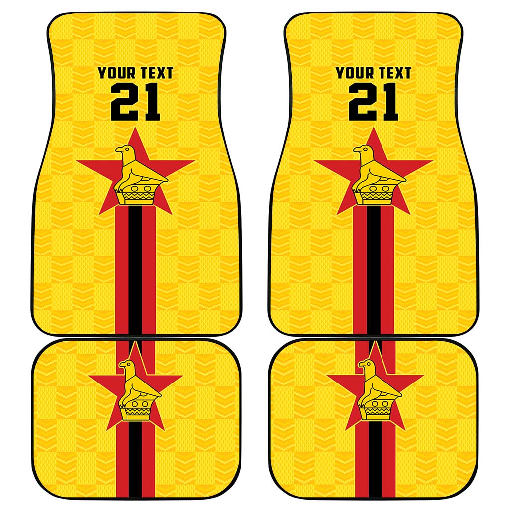 Zimbabwe Football Custom Car Mats The Warriors with Zimbabwe Bird - Wonder Print Shop