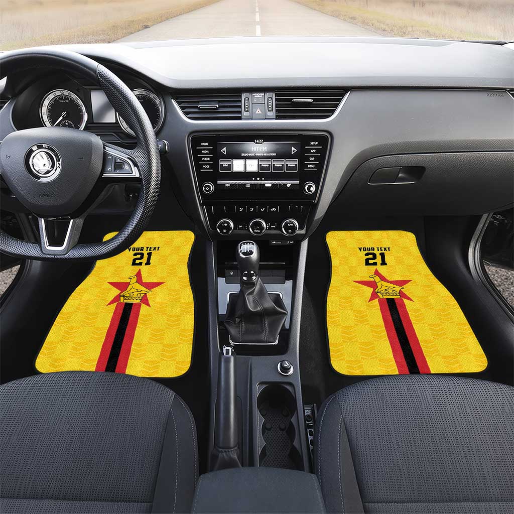Zimbabwe Football Custom Car Mats The Warriors with Zimbabwe Bird - Wonder Print Shop