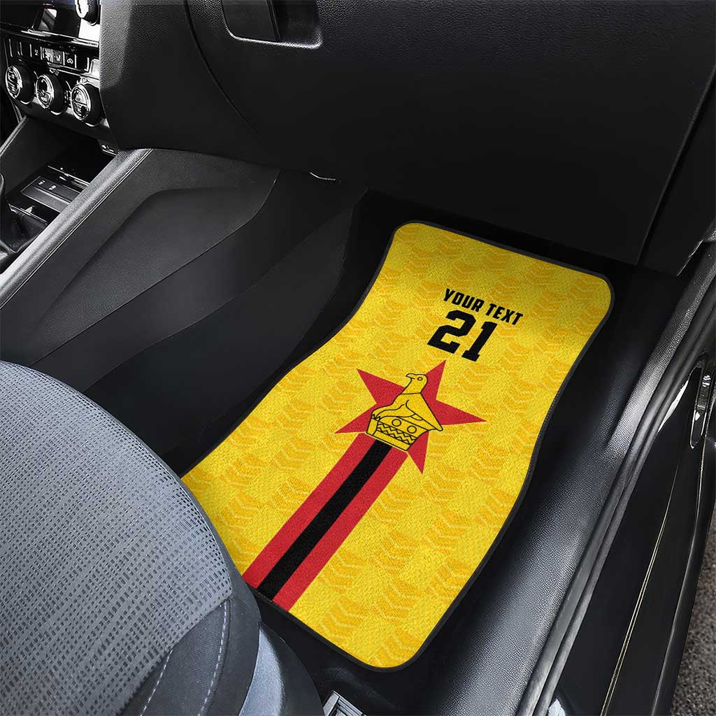 Zimbabwe Football Custom Car Mats The Warriors with Zimbabwe Bird - Wonder Print Shop