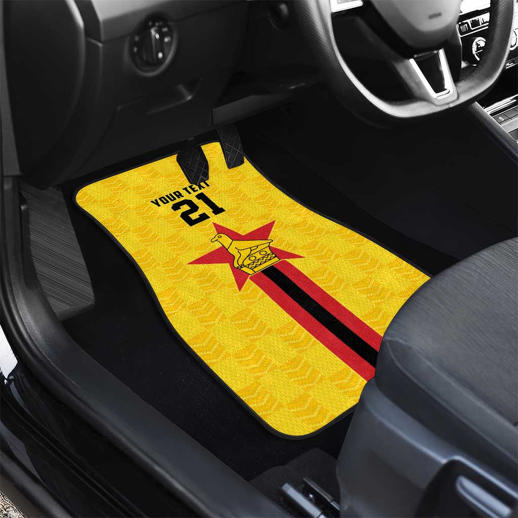 Zimbabwe Football Custom Car Mats The Warriors with Zimbabwe Bird - Wonder Print Shop