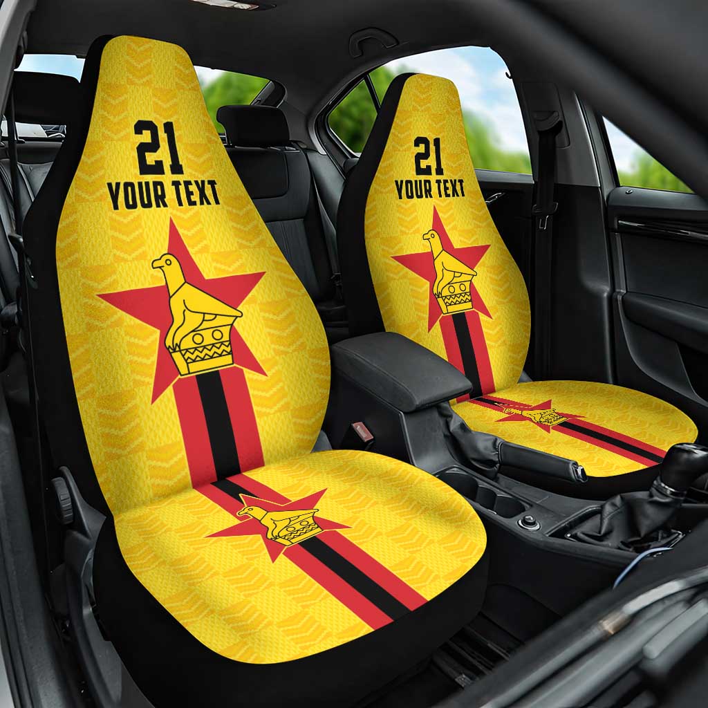 Zimbabwe Football Custom Car Seat Cover The Warriors with Zimbabwe Bird - Wonder Print Shop