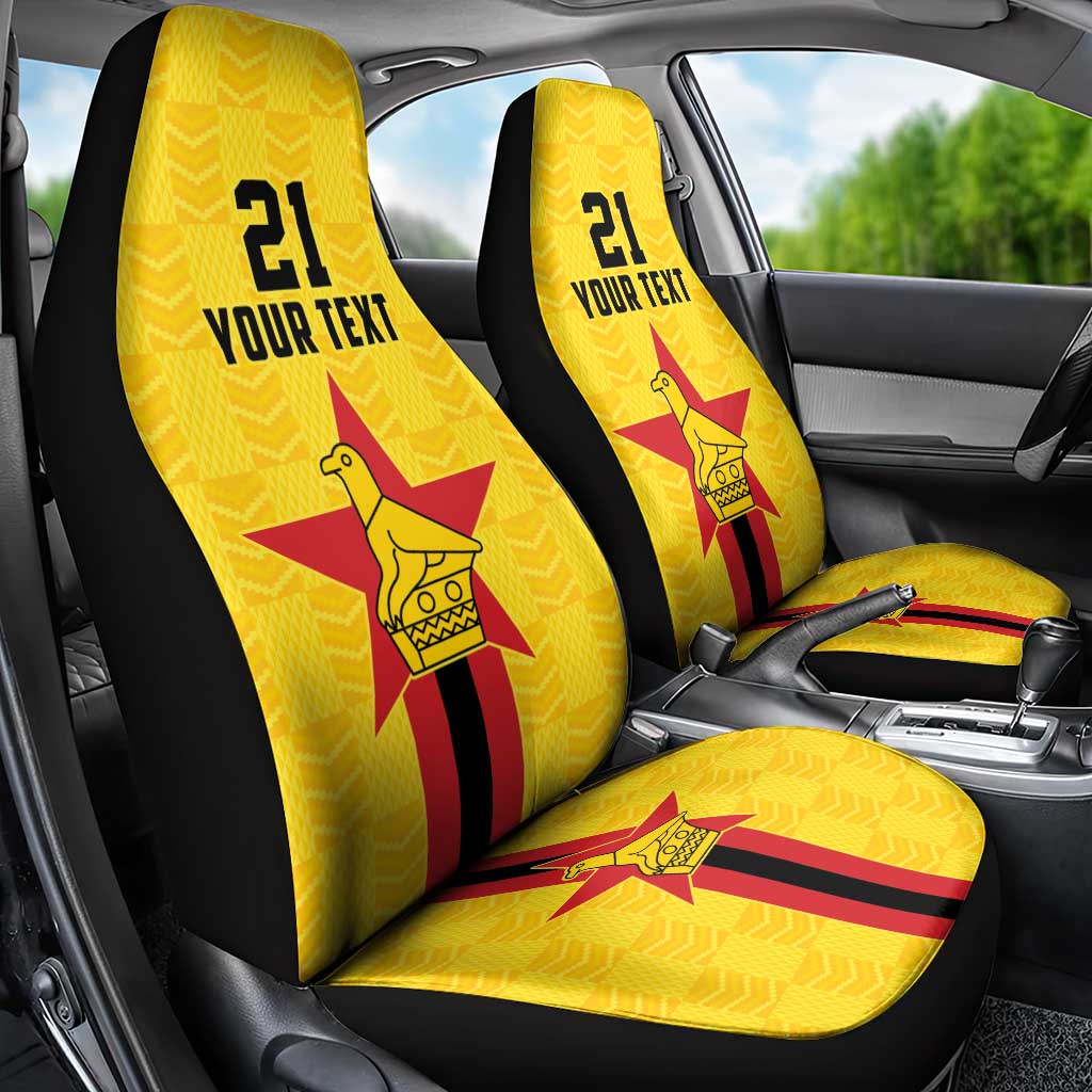Zimbabwe Football Custom Car Seat Cover The Warriors with Zimbabwe Bird - Wonder Print Shop