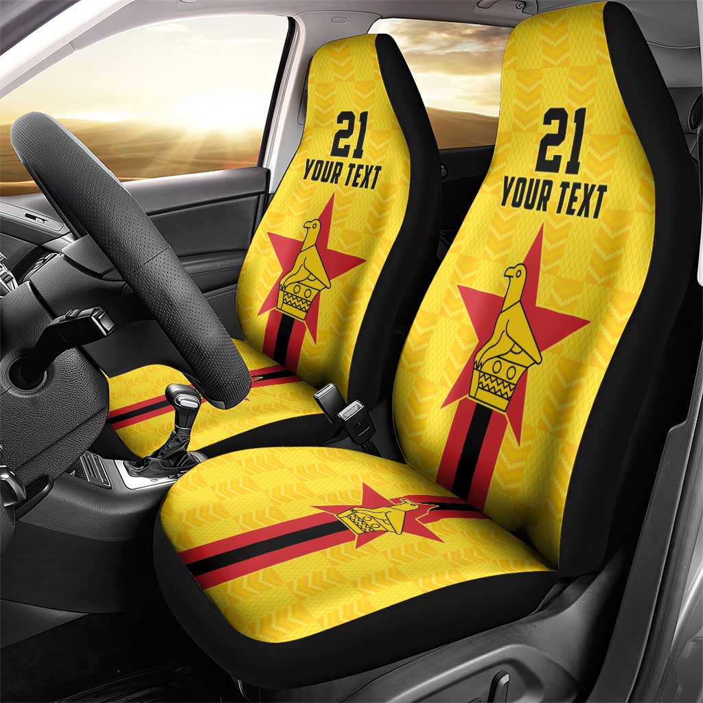 Zimbabwe Football Custom Car Seat Cover The Warriors with Zimbabwe Bird - Wonder Print Shop