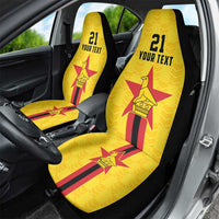 Zimbabwe Football Custom Car Seat Cover The Warriors with Zimbabwe Bird - Wonder Print Shop