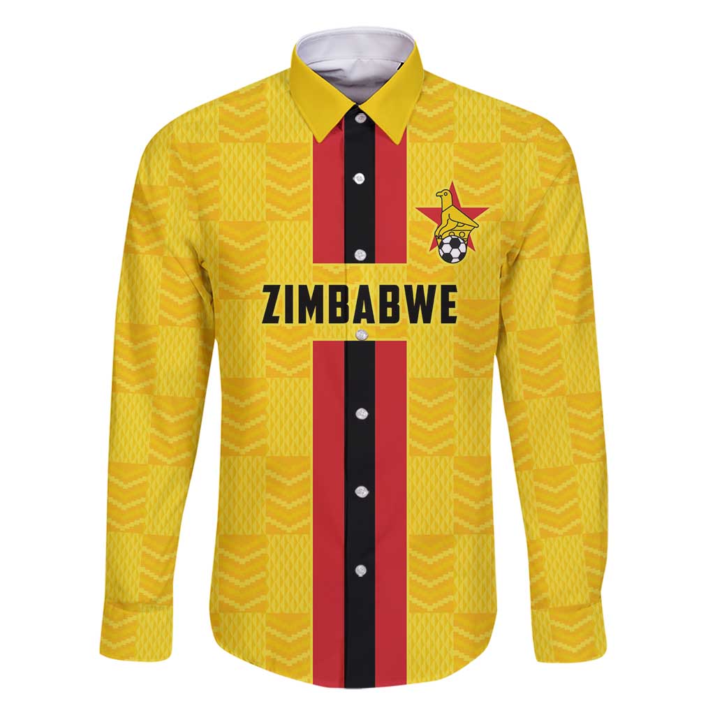 Zimbabwe Football Custom Family Matching Long Sleeve Bodycon Dress and Hawaiian Shirt The Warriors with Zimbabwe Bird - Wonder Print Shop