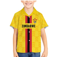 Zimbabwe Football Custom Family Matching Mermaid Dress and Hawaiian Shirt The Warriors with Zimbabwe Bird - Wonder Print Shop