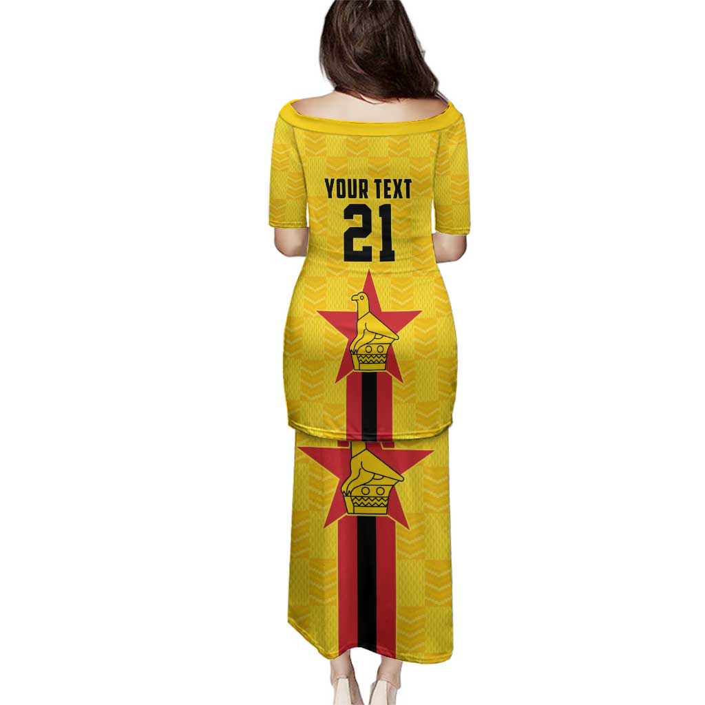 Zimbabwe Football Custom Family Matching Puletasi and Hawaiian Shirt The Warriors with Zimbabwe Bird - Wonder Print Shop