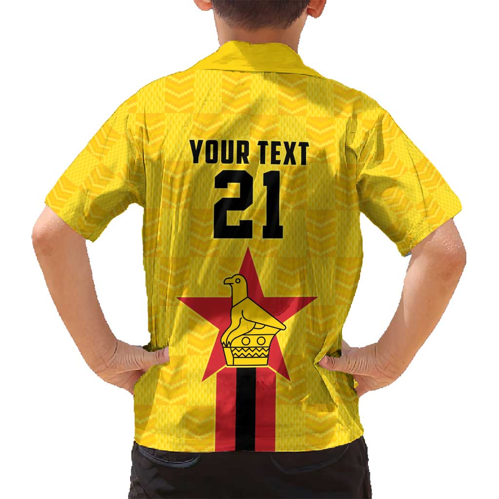 Zimbabwe Football Custom Family Matching Summer Maxi Dress and Hawaiian Shirt The Warriors with Zimbabwe Bird - Wonder Print Shop