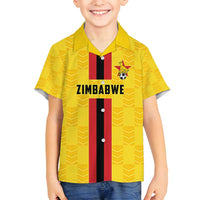 Zimbabwe Football Custom Family Matching Summer Maxi Dress and Hawaiian Shirt The Warriors with Zimbabwe Bird - Wonder Print Shop
