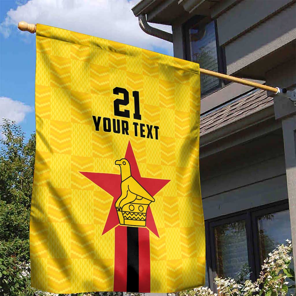 Zimbabwe Football Custom Garden Flag The Warriors with Zimbabwe Bird - Wonder Print Shop