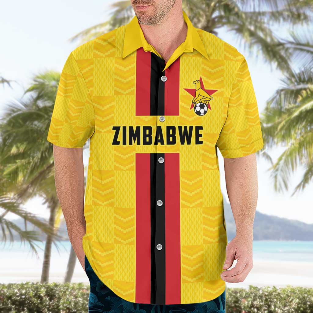 Zimbabwe Football Custom Hawaiian Shirt The Warriors with Zimbabwe Bird - Wonder Print Shop