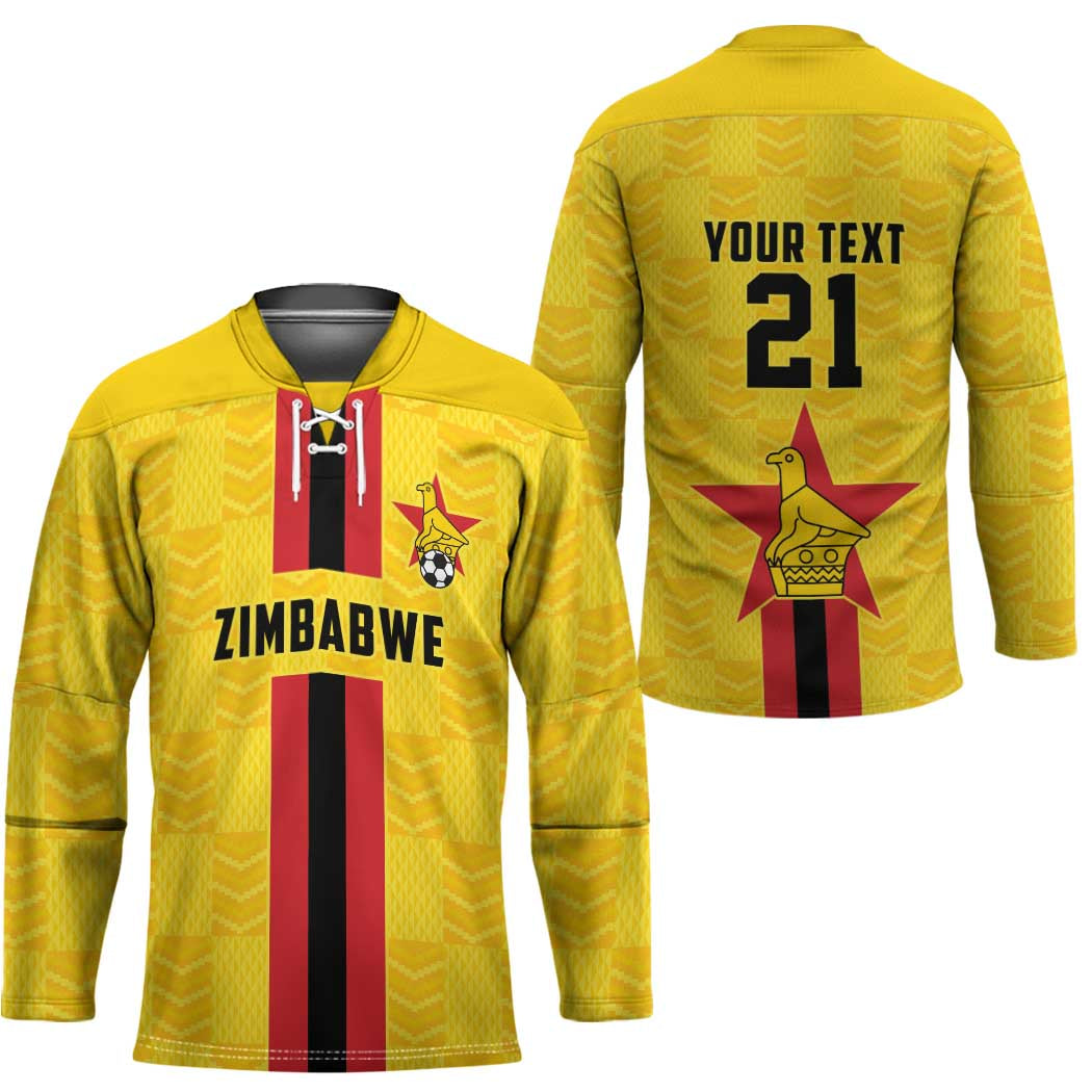 Zimbabwe Football Custom Hockey Jersey The Warriors with Zimbabwe Bird - Wonder Print Shop