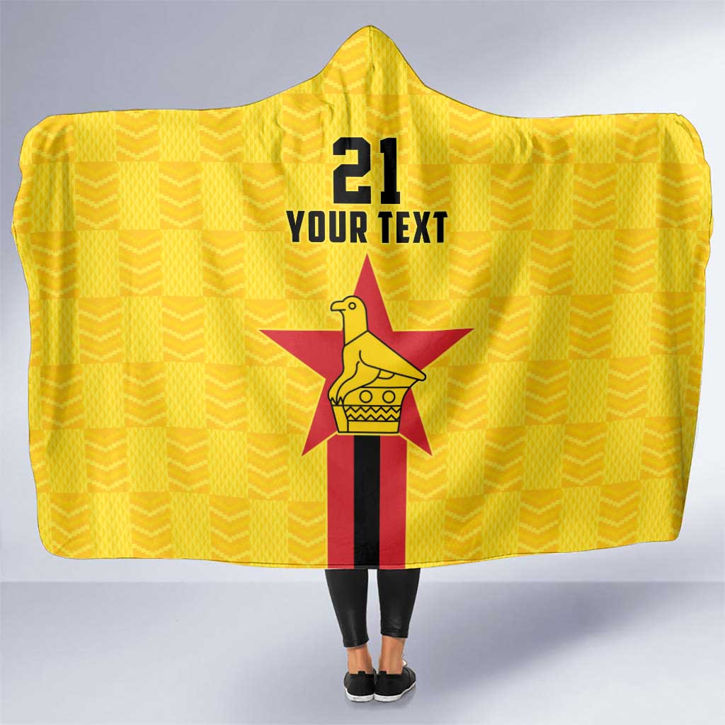 Zimbabwe Football Custom Hooded Blanket The Warriors with Zimbabwe Bird - Wonder Print Shop