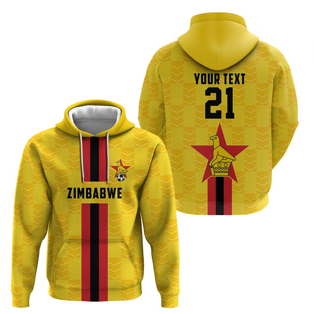 Zimbabwe Football Custom Hoodie The Warriors with Zimbabwe Bird - Wonder Print Shop