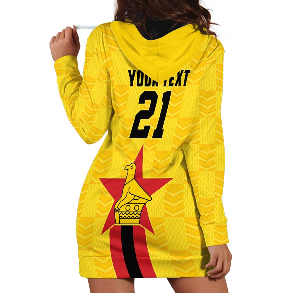 Zimbabwe Football Custom Hoodie Dress The Warriors with Zimbabwe Bird - Wonder Print Shop