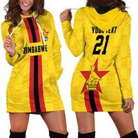 Zimbabwe Football Custom Hoodie Dress The Warriors with Zimbabwe Bird - Wonder Print Shop