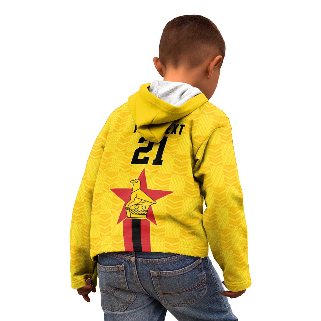 Zimbabwe Football Custom Kid Hoodie The Warriors with Zimbabwe Bird - Wonder Print Shop