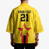 Zimbabwe Football Custom Kimono The Warriors with Zimbabwe Bird - Wonder Print Shop