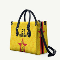 Zimbabwe Football Custom Leather Bag The Warriors with Zimbabwe Bird - Wonder Print Shop