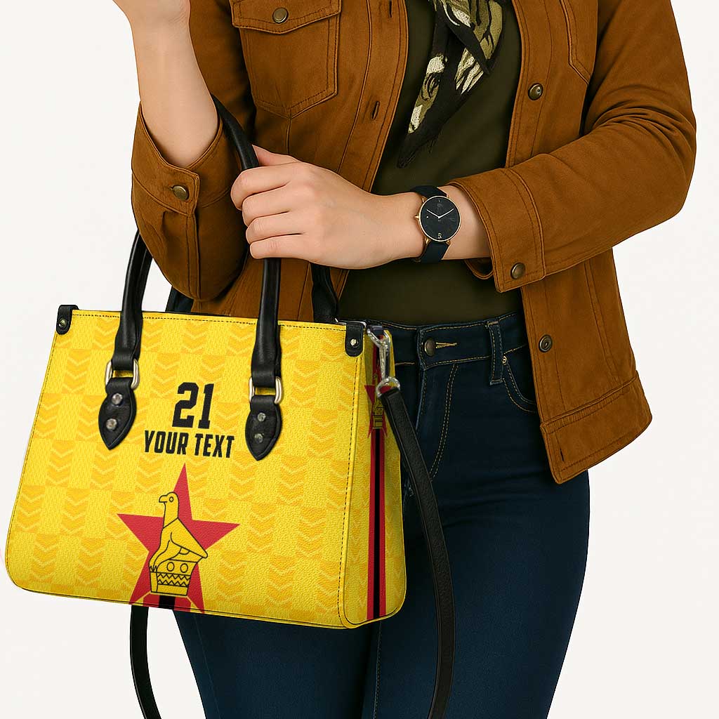 Zimbabwe Football Custom Leather Bag The Warriors with Zimbabwe Bird - Wonder Print Shop