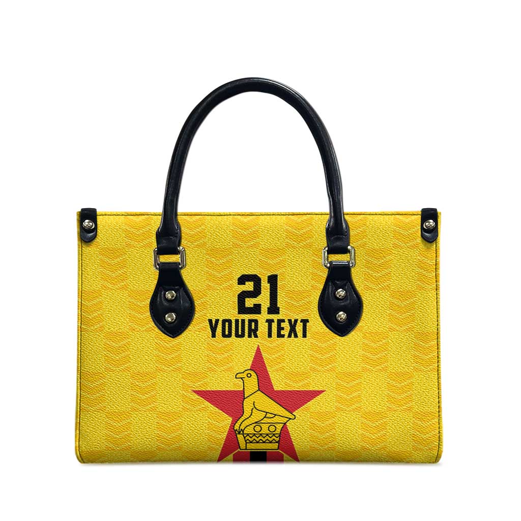 Zimbabwe Football Custom Leather Bag The Warriors with Zimbabwe Bird - Wonder Print Shop