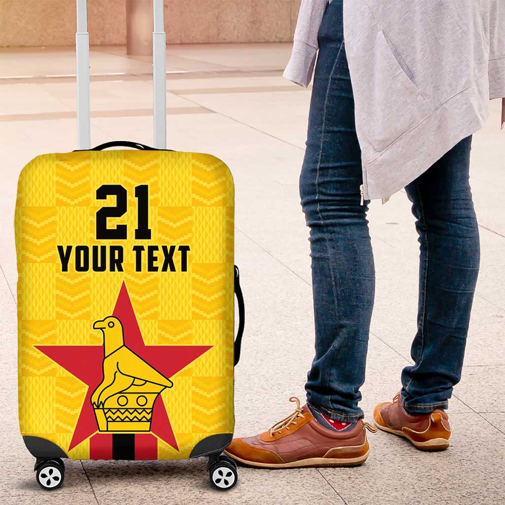 Zimbabwe Football Custom Luggage Cover The Warriors with Zimbabwe Bird - Wonder Print Shop