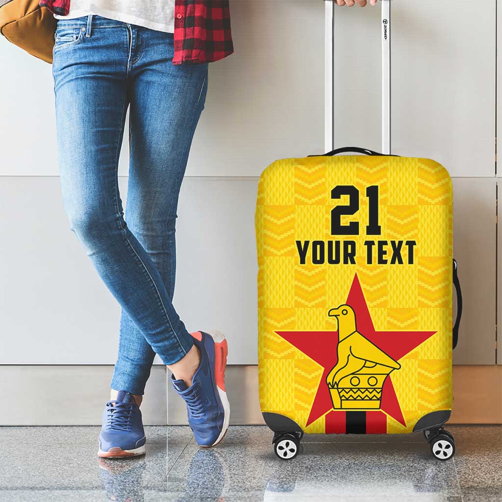 Zimbabwe Football Custom Luggage Cover The Warriors with Zimbabwe Bird - Wonder Print Shop