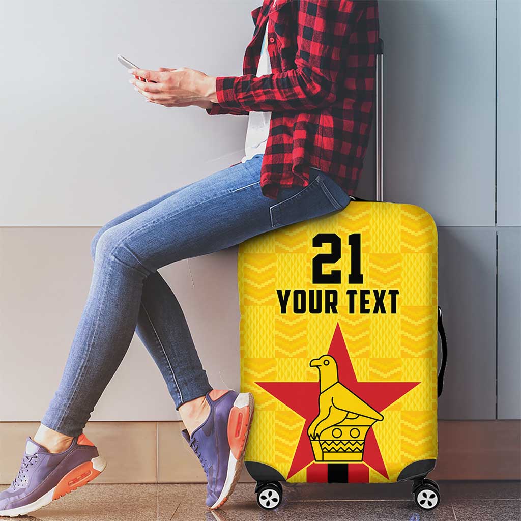 Zimbabwe Football Custom Luggage Cover The Warriors with Zimbabwe Bird - Wonder Print Shop