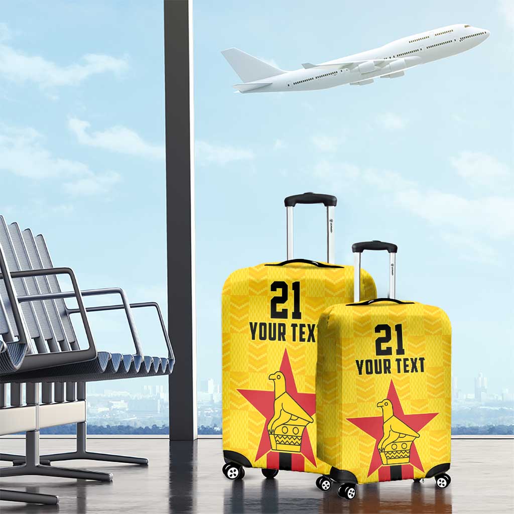 Zimbabwe Football Custom Luggage Cover The Warriors with Zimbabwe Bird - Wonder Print Shop