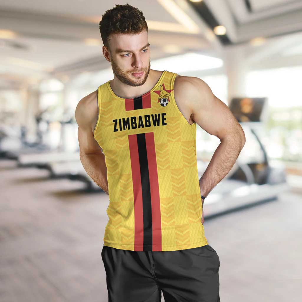 Zimbabwe Football Custom Men Tank Top The Warriors with Zimbabwe Bird - Wonder Print Shop