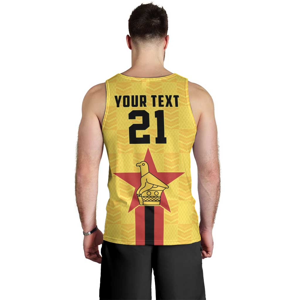 Zimbabwe Football Custom Men Tank Top The Warriors with Zimbabwe Bird - Wonder Print Shop