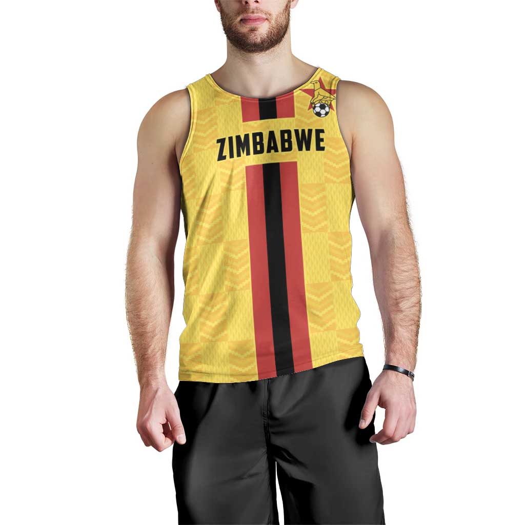 Zimbabwe Football Custom Men Tank Top The Warriors with Zimbabwe Bird - Wonder Print Shop