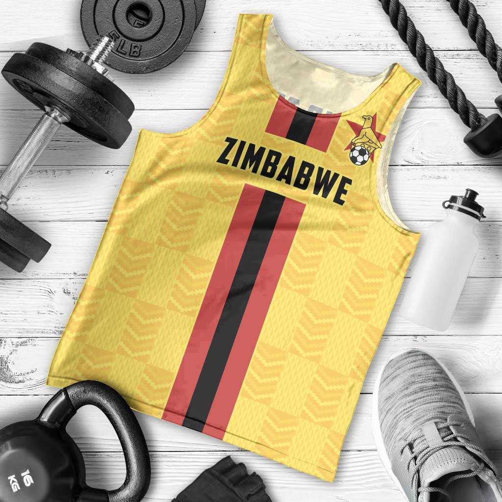 Zimbabwe Football Custom Men Tank Top The Warriors with Zimbabwe Bird - Wonder Print Shop