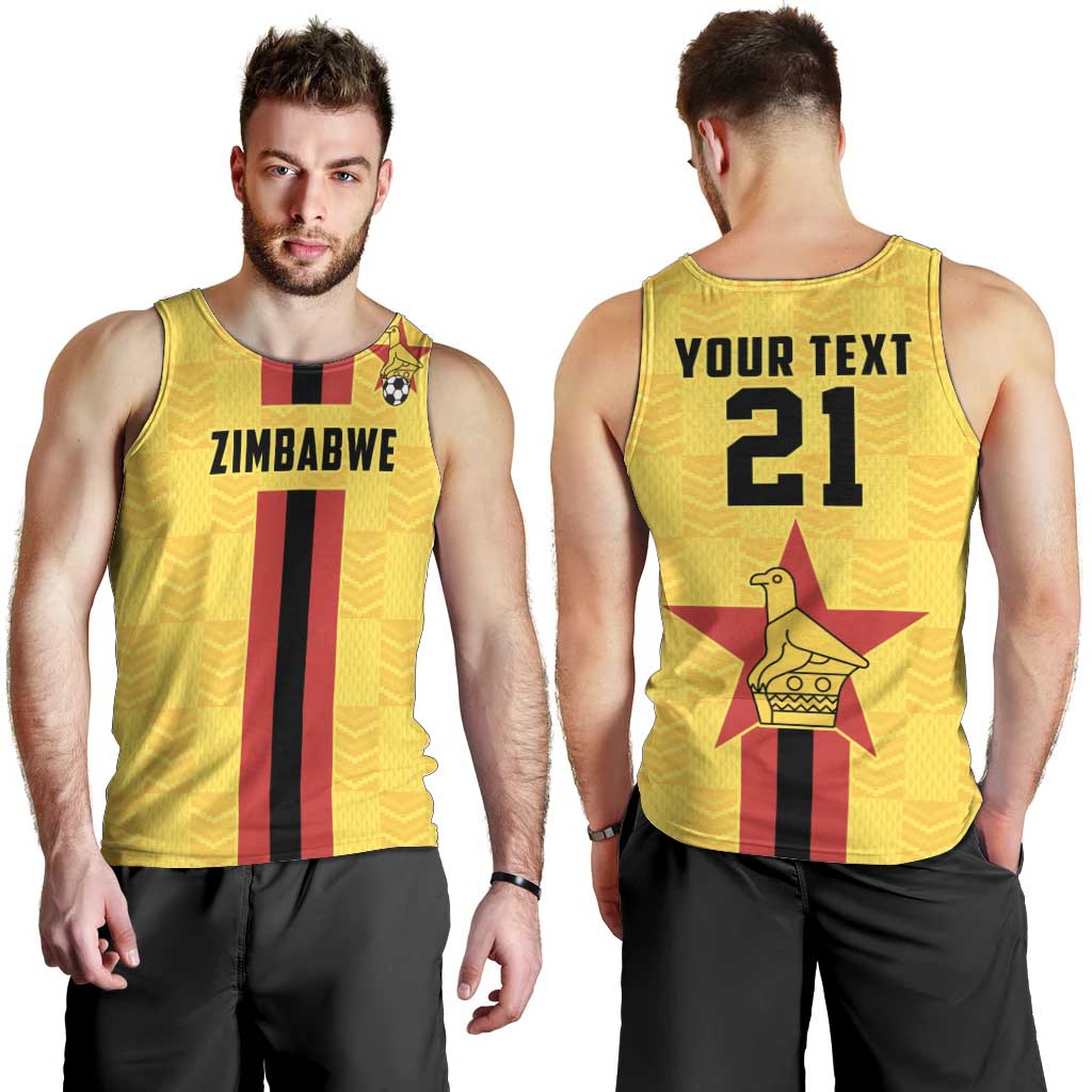 Zimbabwe Football Custom Men Tank Top The Warriors with Zimbabwe Bird - Wonder Print Shop