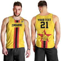 Zimbabwe Football Custom Men Tank Top The Warriors with Zimbabwe Bird - Wonder Print Shop