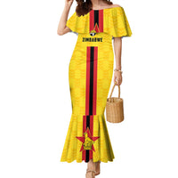 Zimbabwe Football Custom Mermaid Dress The Warriors with Zimbabwe Bird - Wonder Print Shop