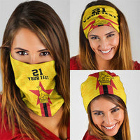 Zimbabwe Football Custom Neck Gaiter The Warriors with Zimbabwe Bird - Wonder Print Shop