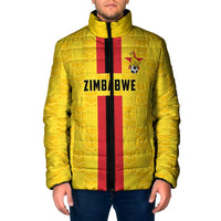 Zimbabwe Football Custom Padded Jacket The Warriors with Zimbabwe Bird - Wonder Print Shop