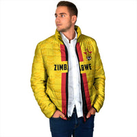 Zimbabwe Football Custom Padded Jacket The Warriors with Zimbabwe Bird - Wonder Print Shop